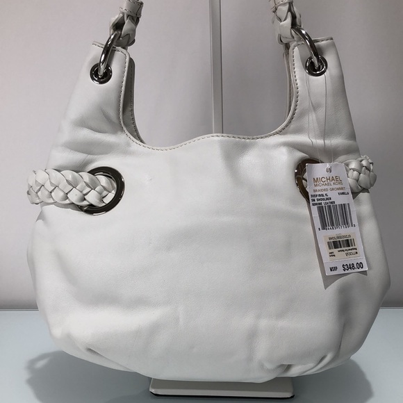 Michael Kors Leather Braided Grommet Shoulder Bag w/Removable Straps - Picture 10 of 16
